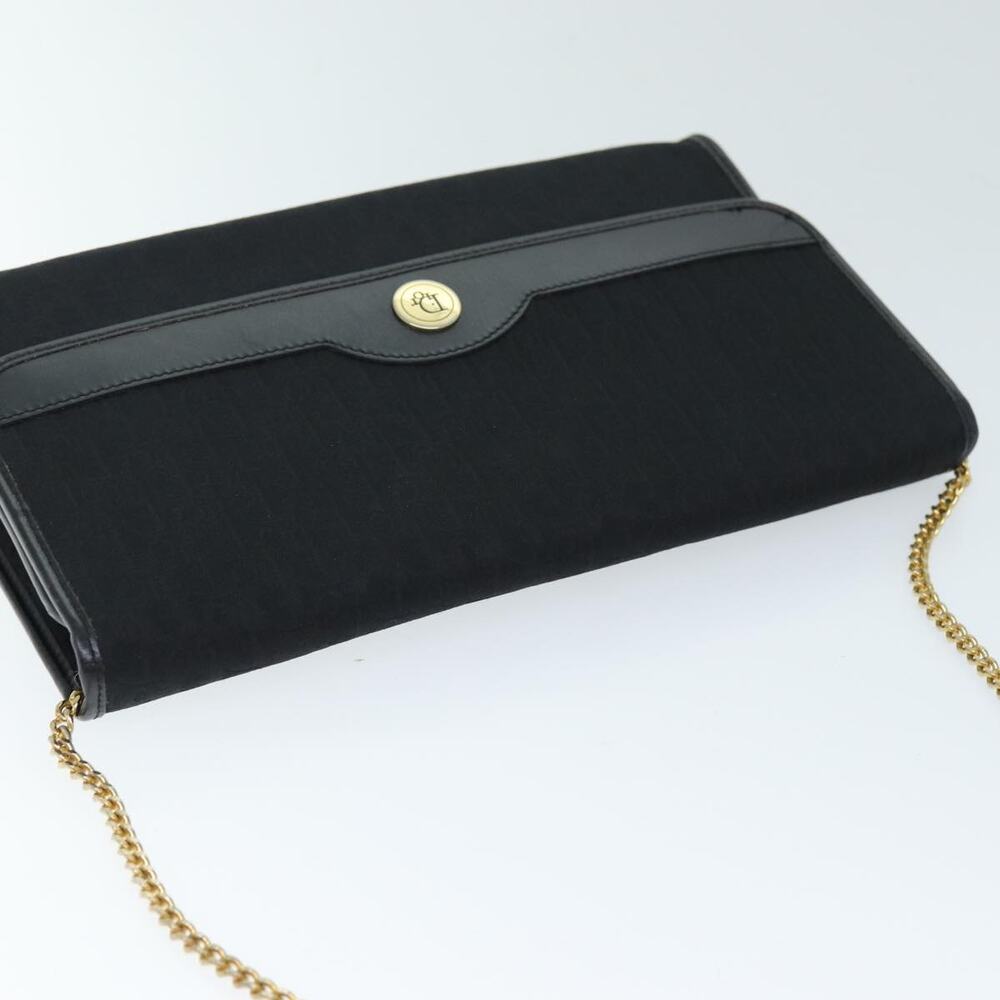 DIOR Trotter Canvas Chain Shoulder Bag Black - Picture 6 of 12